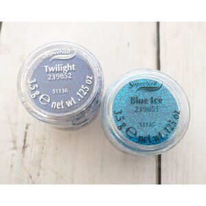 SuperNail Glitter Set Blue Ice Twilight Nail Art Powder Manicure Pedicure Crafts